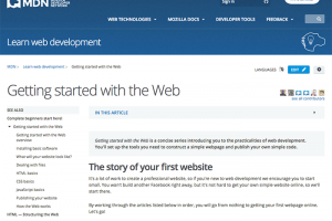 learn web development getting started mdn