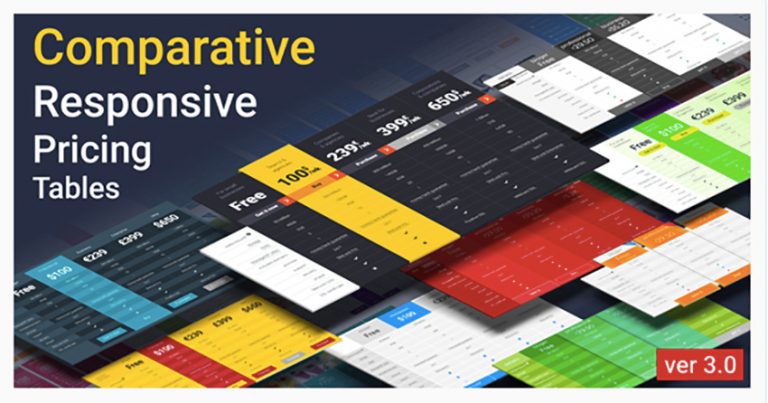 Comparative Responsive Pricing Tables