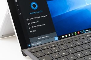 Cortana voice interface