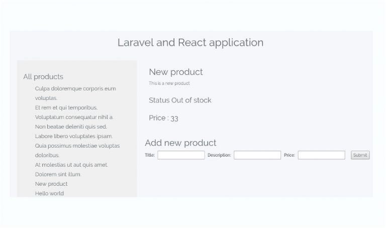 LaravelAndReact BuildingReactApplicationFinalProduct