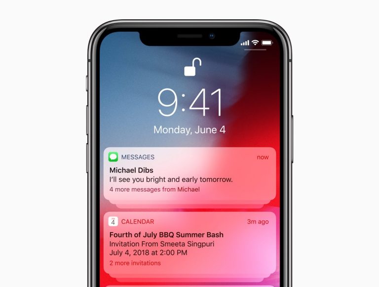 ios group notifications  carousel