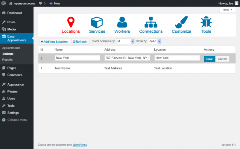 get started with a free booking calendar plugin in wordpress locations