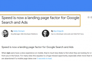 Google blog post about mobile ranking