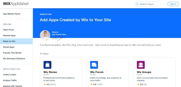 Wix App Market