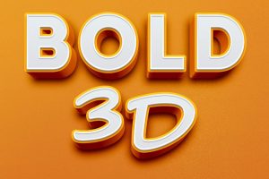 Bold D Text Effect