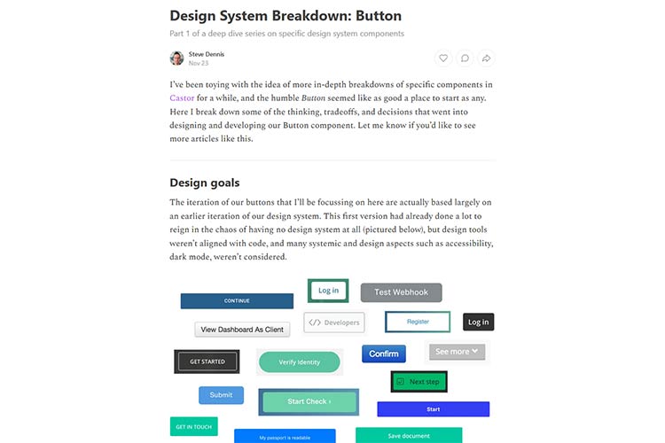 Example from Design System Breakdown: Button
