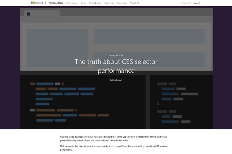 Example from The truth about CSS selector performance