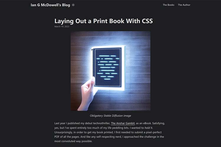 Example from: Laying Out a Print Book With CSS