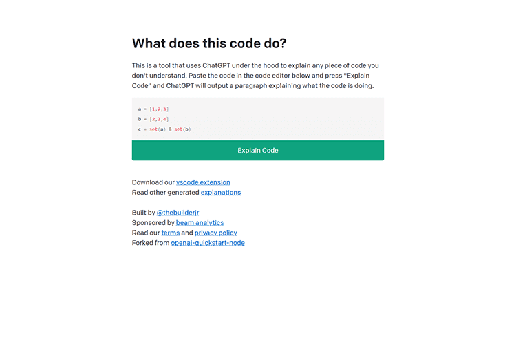 Example from: What does this code do?