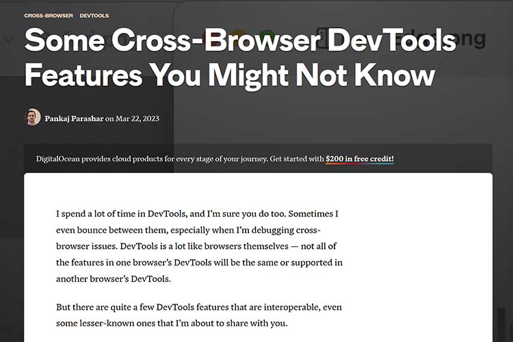 Example from: Some Cross-Browser DevTools Features You Might Not Know
