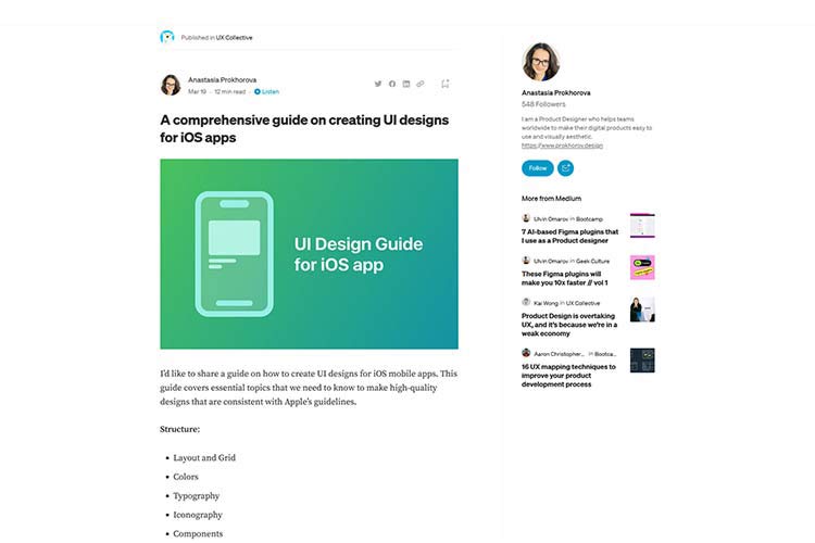 A comprehensive guide on creating UI designs for iOS apps