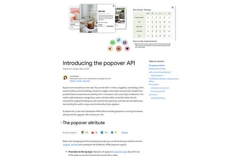 Introducing the popover API