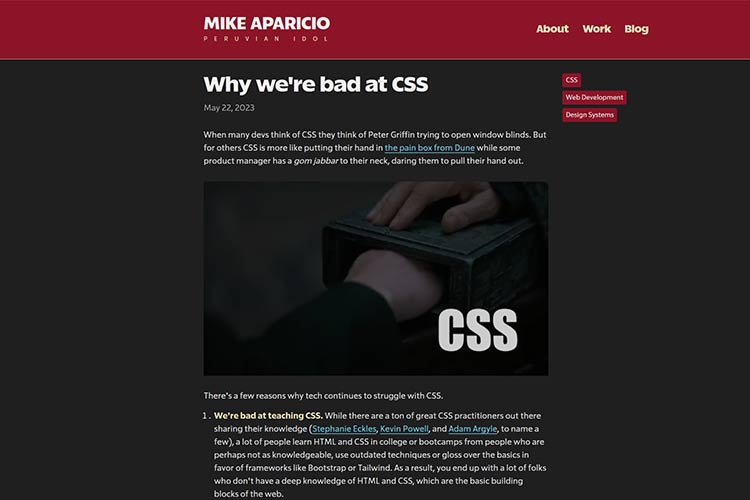 Why we're bad at CSS