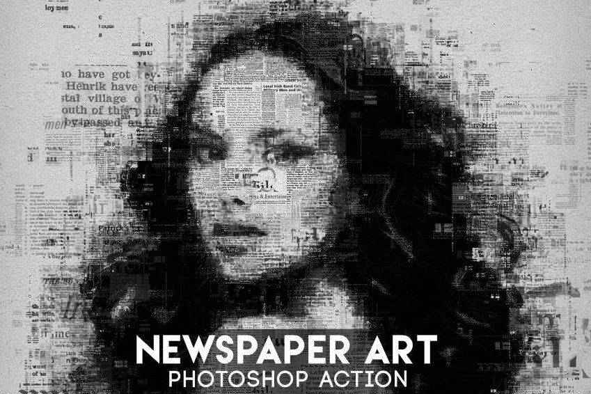 Newspaper Art Photoshop Action