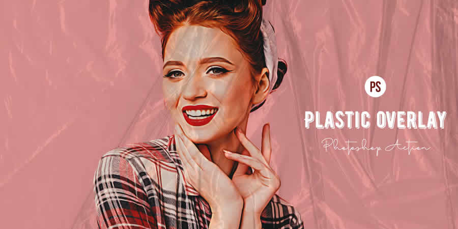 Plastic Wrapped Overlay Photoshop Action Set