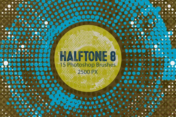 Halftone Photoshop Brush Pack 8 Free