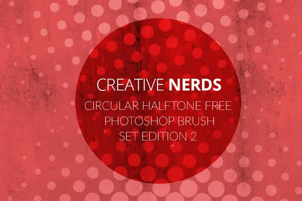Circular Halftone Photoshop Brush Set Free