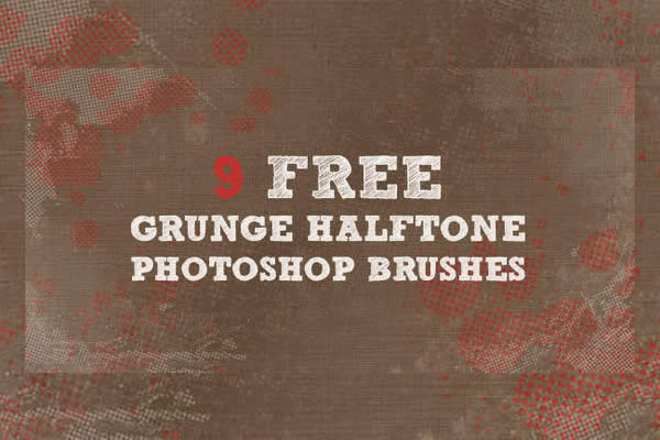 Grunge Halftone Photoshop Brushes Free