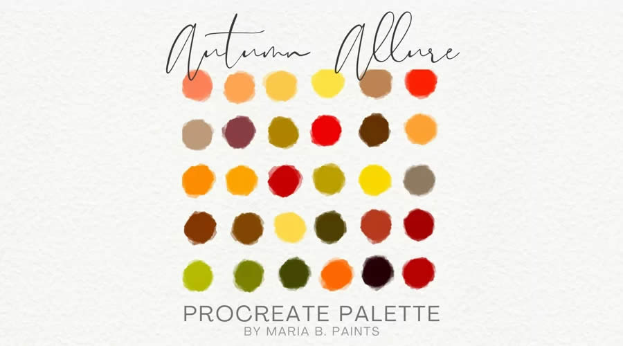 Autumn Inspired Procreate Color Palette Free