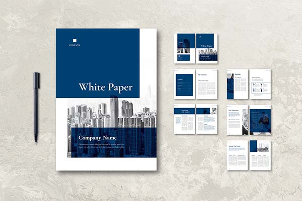 White Paper Corporate Report InDesign Template