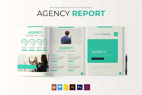 Agency Report InDesign and Photoshop Template