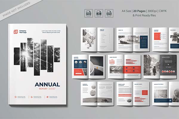 Annual Report Photoshop Template