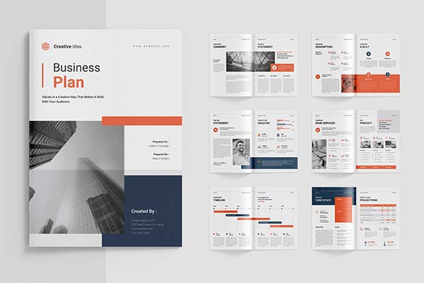 Business Plan InDesign and Photoshop Template