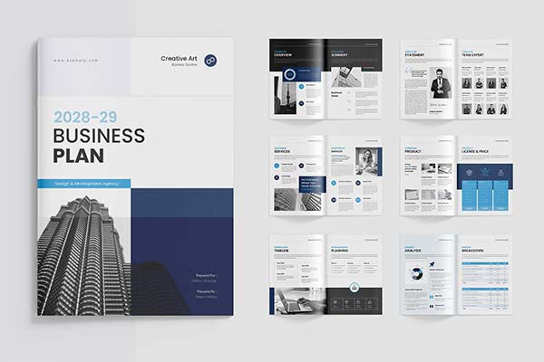 Business Plan InDesign and Photoshop Template