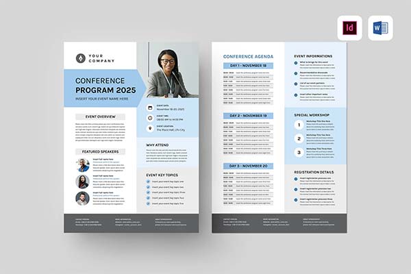 Event Conference Program InDesign Template