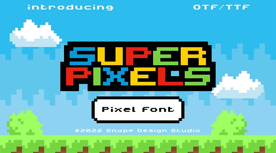 Super Pixels - Pixel Font