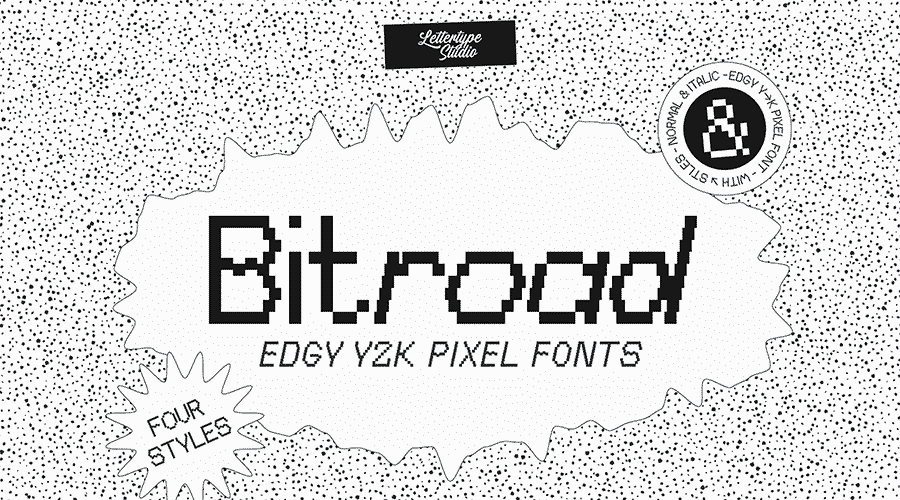 Bitroad Edgy Y2K Pixel Font