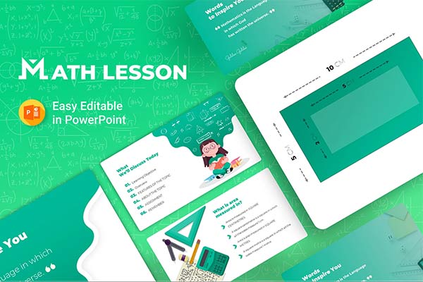 Math Lesson – Mathematics Presentation PowerPoint Template