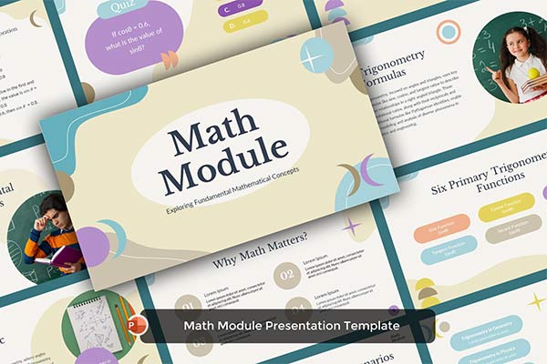 Math Module Presentation PowerPoint Template