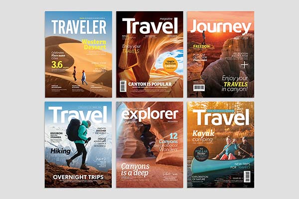 Travel Magazine Cover Photoshop Templates