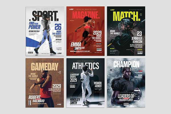 Sport Magazine Cover Photoshop Templates