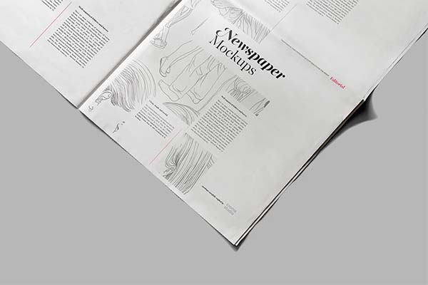 Newspaper Mockups Photoshop Template