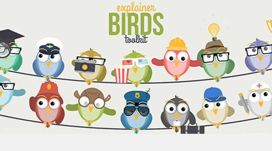 Animated Birds Explainer Toolkit for After Effects