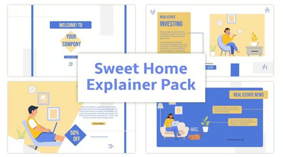 Real Estate Agency Animated Explainer Template for After Effects