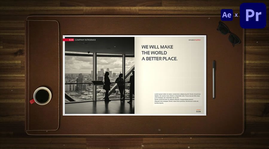 Video Magazine business corporate presentation video template premiere pro