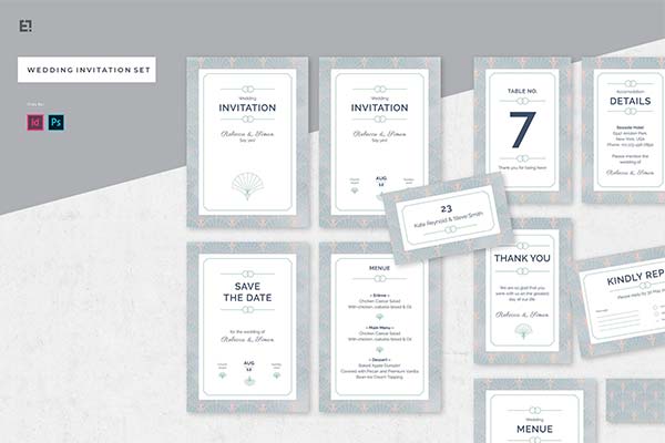 Elegant Wedding Invitation Templates for InDesign