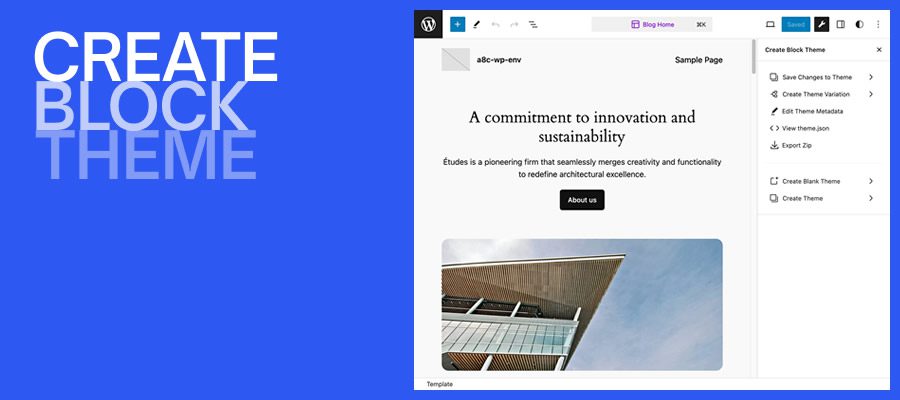 Create Block Theme WordPress Framework